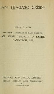 Tapa de An teagasc crísdy
