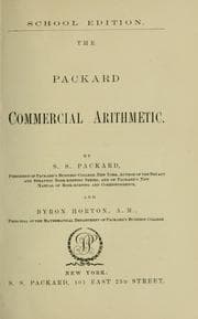 Tapa de The Packard commercial arithmetic