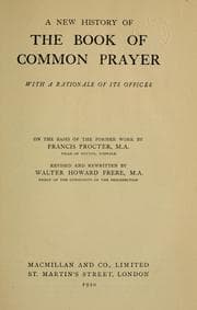 Tapa de A new history of the Book of common prayer