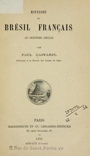 Tapa de Histoire du Brésil français au siezième siècle