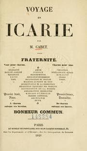 Tapa de Voyage en Icarie