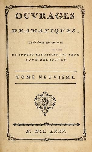 Tapa de Ouvrages dramatiques