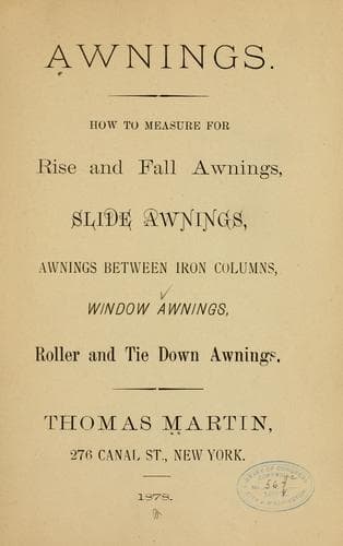 Tapa de Awnings