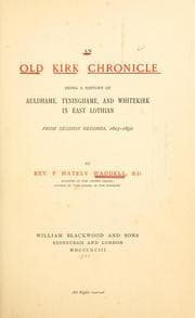Tapa de An old kirk chronicle