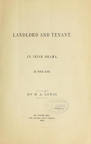 Tapa de Landlord and tenant ...