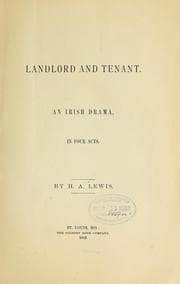 Tapa de Landlord and tenant ...