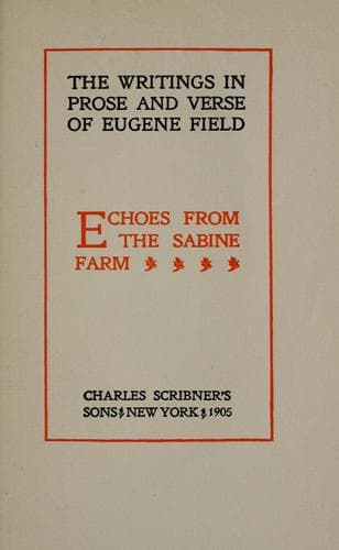 Tapa de Echoes from the Sabine farm.