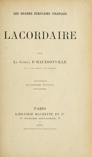 Tapa de Lacordaire