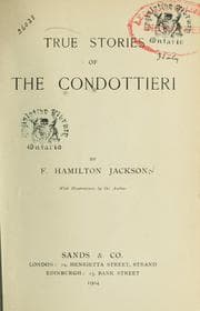 Tapa de True stories of the Condottieri