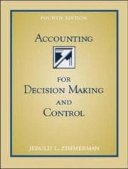 Tapa de Accounting for Decision Making and Control