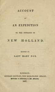 Tapa de Account of an expedition to the interior of New Holland