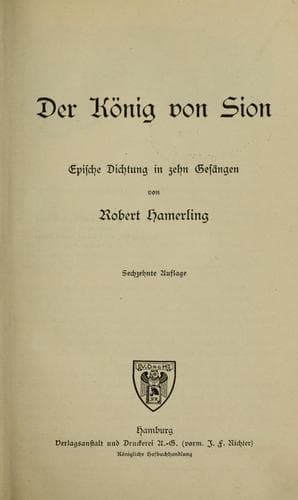 Tapa de Der König von Sion