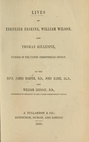 Tapa de Lives of Ebenezer Erskine, William Wilson, and Thomas Gillespie