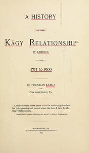 Tapa de A history of the Kägy relationship in American