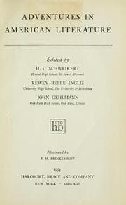 Tapa de Adventures in American literature
