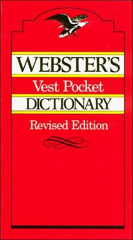 Tapa de Webster's vest pocket dictionary