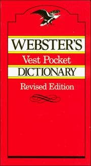 Tapa de Webster's vest pocket dictionary