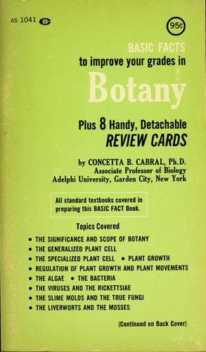 Tapa de Basic facts of botany