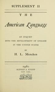 Tapa de The American language