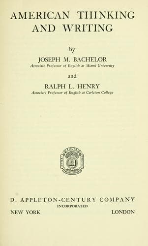 Tapa de American thinking and writing