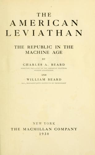 Tapa de The American leviathan