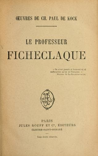 Tapa de La professeur Ficheclaque.