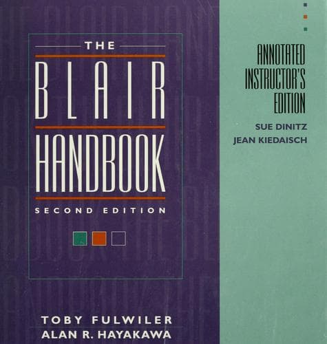 Tapa de The Blair handbook