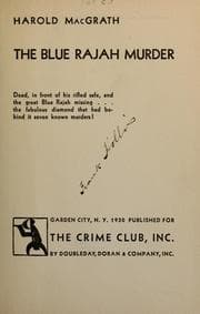 Tapa de The blue rajah murder ..