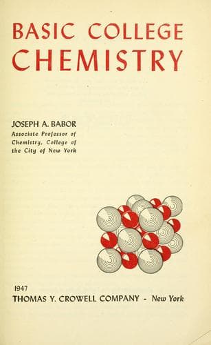 Tapa de Basic college chemistry