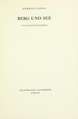 Tapa de Berg und See