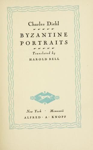 Tapa de Byzantine portraits