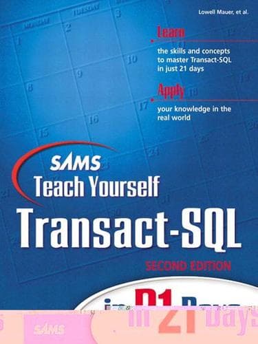 Tapa de Sams Teach Yourself Transact-SQL in 21 Days, Second Edition