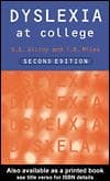Tapa de Dyslexia at College