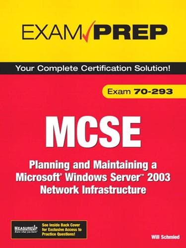 Tapa de MCSE 70-293 Exam Prep