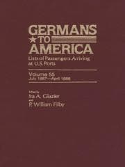 Tapa de Germans to America, Volume 55 July 1, 1887-April 30, 1888