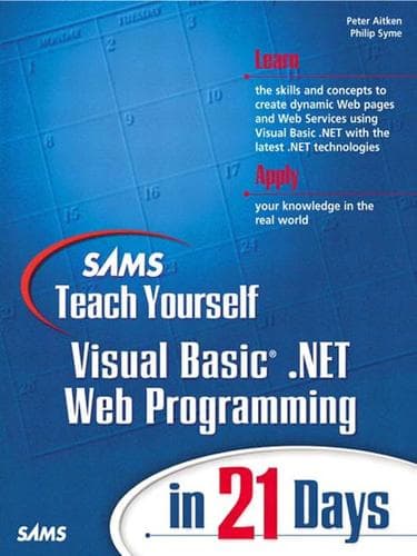 Tapa de Sams Teach Yourself Visual Basic .NET Web Programming in 21 Days