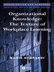Tapa de ORGANIZATIONAL KNOWLEDGE: THE TEXTURE OF WORKPLACE LEARNING