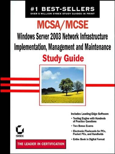 Tapa de MCSA/MCSE: Windows Server 2003 Network Infrastructure, Implementation, Management and Maintenance Study Guide