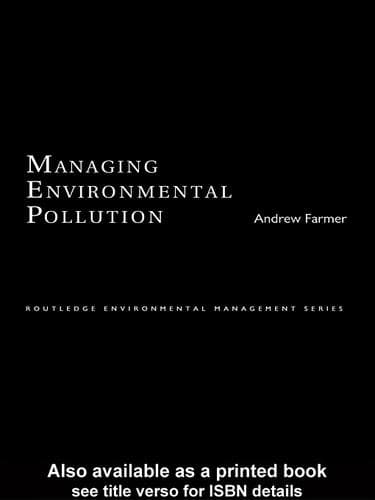Tapa de Managing Environmental Pollution