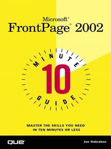 Tapa de 10 Minute Guide to Microsoft  FrontPage 2002