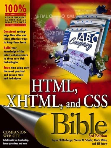 Tapa de HTML, XHTML, and CSS Bible