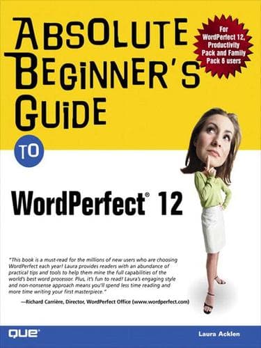 Tapa de Absolute Beginner's Guide to WordPerfect 12