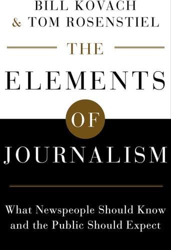 Tapa de The Elements of Journalism