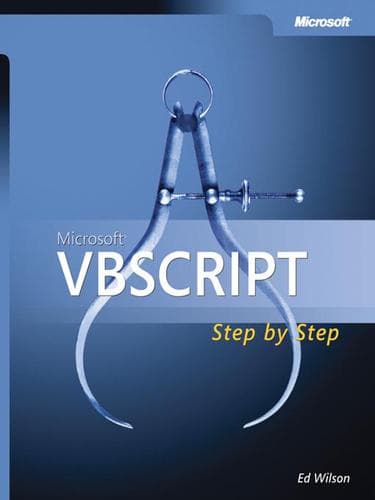 Tapa de Microsoft® VBScript Step by Step