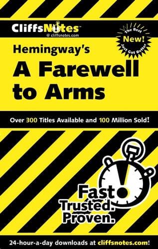 Tapa de CliffsNotes on Hemingway's A Farewell to Arms