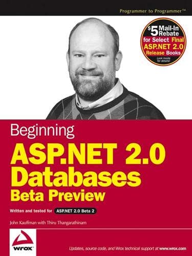 Tapa de Beginning ASP.NET 2.0 Databases