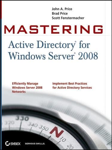 Tapa de Mastering active directory for Windows Server 2008