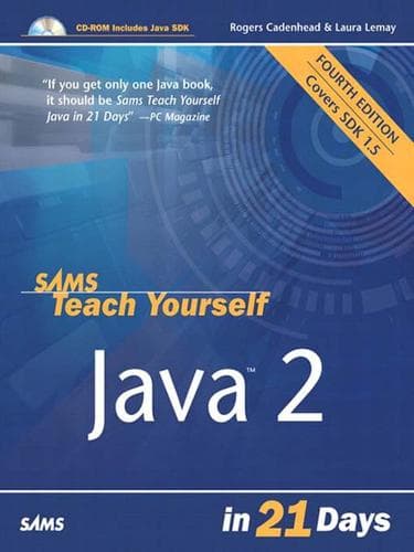 Tapa de Sams Teach Yourself Java 2 in 21 Days