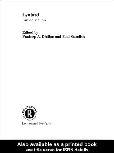 Tapa de Lyotard