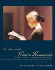 Tapa de Readings in the Western Humanities
